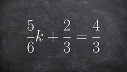 Solving a two step equation with fractions by using fraction operations Instructional Video