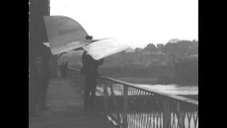 Inventor Willard E. Blain makes failed attempt to fly off Connecticut bridge News Clip