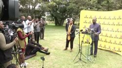 CLEAN : Zimbabwe opposition leader Chamisa reacts after by-election victory News Clip