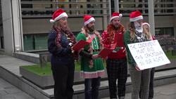 Carols singers serenade Home Office in demo to protect right to protest News Clip