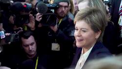 Nicola Sturgeon arrives at the SNP conference in Aberdeen News Clip
