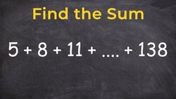 Math tutorial for determining the sum of an arithmetic series Instructional Video