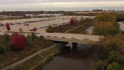 Aerial views of Covid testing centre in Milwaukee News Clip