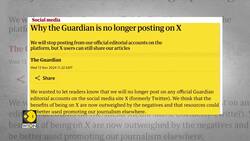 Elon Musk Calls The Guardian a 'Dying Publication' Amid X Boycott News Clip
