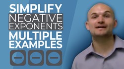 Simplifying expressions with negative exponents, y^-4, (4/5)^-2 Instructional Video