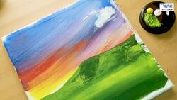 Colorful Painting of Valley of Flowers Instructional Video