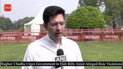 “Violation of Parliamentary procedures…” Raghav Chadha on Bills being passed amid no-confidence motion News Clip