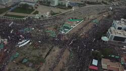 Drone footage of mass protest in Sudan capital Instructional Video