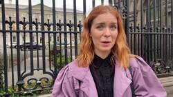 Protester speaks out against Facebook in front of Dublin HQ News Clip