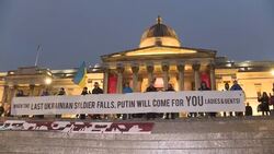 Anti-War Protests In London, UK, In Support Of Ukraine's Fight Against Russia News Clip