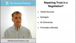 Repairing Trust in a Negotiation Instructional Video
