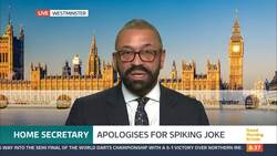 Home Secretary James Cleverly says he's 'sorry' for joke about using date rape drug Rohypnol on his wife News Clip