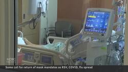 Calls mount for return of mask mandates due to surge of sick kids News Clip