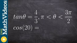 Evaluate an angle using the double angle of cosine from a triangle Instructional Video