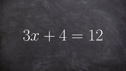 Solving a two step equation Instructional Video