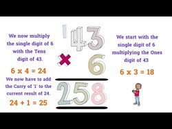 Multiplication: 43 x 6 Instructional Video