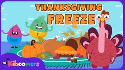 Thanksgiving Freeze Dance - The Kiboomers Preschool Movement Songs - Brain Breaks Instructional Video