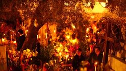 Cementery at San Andres Mixquic Stock Footage