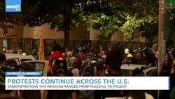 Protests Continue Two Months After George Floyd's Death News Clip