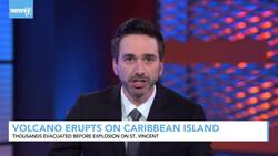 Volcano Erupts On Caribbean Island News Clip
