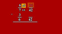 Finding Common Denominators When Subtracting Fractions Instructional Video