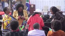 CLEAN : Banyana Banyana meet President Cyril Ramaphosa at homecoming celebrations News Clip