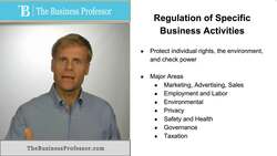 Regulation of Specific Business Activities Instructional Video