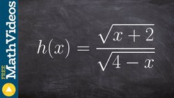 How to write the domain in interval notation with radical in numerator and denominator Instructional Video