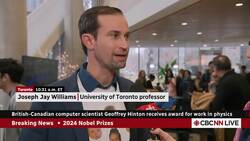 British-Canadian computer scientist Geoffrey Hinton receives award for work in physics News Clip