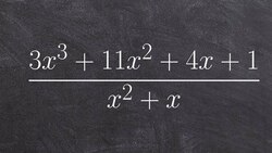 Dividing two polynomials using long division algorithm Instructional Video