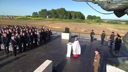 Theresa May and Emmanuel Macron at D-Day service News Clip