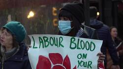 Residents protest outside LBC following David Lammy's comments on Gaza refugee camp airstrike News Clip