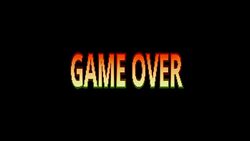 Retro video game GAME OVER word text. Stock Footage