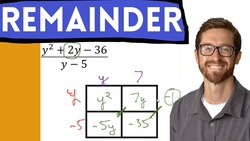 Box Method for Dividing Polynomials with Remainder Instructional Video