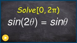 Solve a trigonometric equation using the double angle formulas Instructional Video