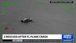 3 rescued after plane crashes into ocean near Florida News Clip