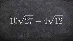 Math tutorial for subtracting two radical expressions by obtaining same radicands Instructional Video