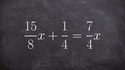 Solving an equation with fraction where your variable is on both sides Instructional Video