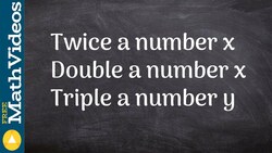 Translating multiplication using double twice, twice a number x Instructional Video