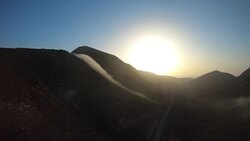 Aerial view of mountains in Fuerteventura. Stock Footage