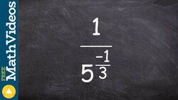 Learn how to convert an exponent with a negative fraction to radical form, 1/5^(-1/3) Instructional Video