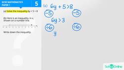 GCSE Secondary Maths Age 13-17 - Algebra: Inequality - Explained Instructional Video