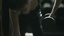 Body building exercise at gym Stock Footage