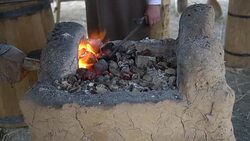 Medieval Forge. Blacksmithing Stock Footage