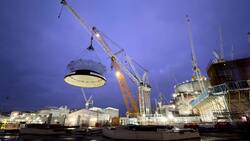 World's largest crane lifts steel dome onto Hinkley Point C's first reactor building News Clip