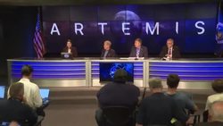 CLEAN : NASA 'preserving the option' for Friday launch of giant Moon rocket after delay News Clip