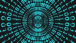 3d illustration of binary background, binary code computer generated design Stock Footage