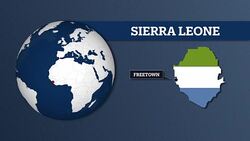 Earth Sphere Map and Sierra Leone Country Map with National Flag Stock Footage