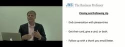 Personal Elevator Pitch - Closing Out and Following Up Instructional Video