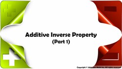Additive Inverse Property (Part 1) Instructional Video